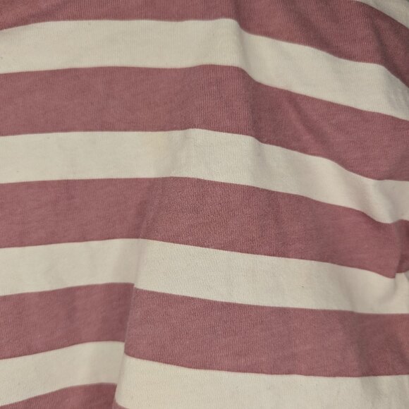 💚 2 for 20 💚 Zara Pink and White Striped Long Sleeve Tee - Picture 3 of 4
